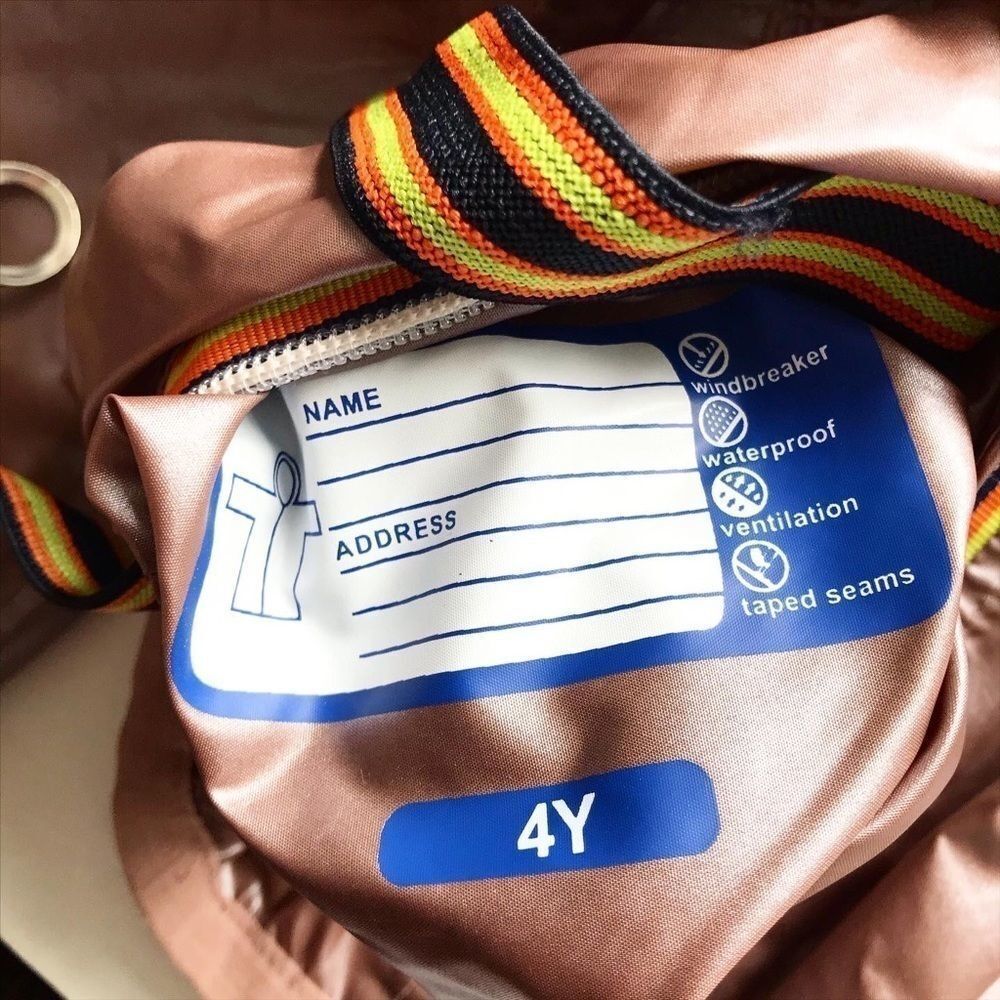 Kway Kids Klassic  iridescent bronze hooded Windbreaker jacket  4Y - Picture 6 of 7